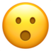 苹果系统里的张开嘴(惊讶)的脸emoji表情