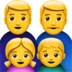 苹果系统里的家庭：男人，男人，女孩，男孩emoji表情