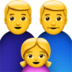 苹果系统里的家庭：男人，男人，女孩emoji表情