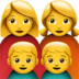 苹果系统里的家庭：女人，女人，男孩，男孩emoji表情