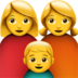 苹果系统里的家庭：女人，女人，男孩emoji表情