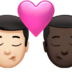 苹果系统里的亲吻: 男人男人较浅肤色较深肤色emoji表情