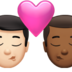苹果系统里的亲吻: 男人男人较浅肤色中等-深肤色emoji表情