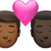 苹果系统里的亲吻: 男人男人中等-深肤色较深肤色emoji表情
