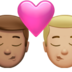 苹果系统里的亲吻: 男人男人中等肤色中等-浅肤色emoji表情
