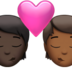 苹果系统里的亲吻: 成人成人较深肤色中等-深肤色emoji表情