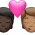 苹果系统里的亲吻: 成人成人较深肤色中等肤色emoji表情