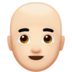 苹果系统里的男：肤色浅，秃顶emoji表情