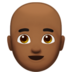 苹果系统里的男士：中黑肤色，秃顶emoji表情