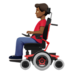 苹果系统里的坐电动轮椅的男人：中等肤色emoji表情
