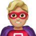 苹果系统里的男超人：中浅肤色emoji表情