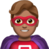 苹果系统里的男超人：中等肤色emoji表情