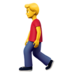 苹果系统里的行走的男人emoji表情