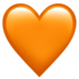 苹果系统里的橙心emoji表情