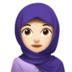 苹果系统里的头巾女性：浅肤色emoji表情