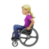 苹果系统里的手动轮椅女性：中浅肤色emoji表情