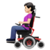 苹果系统里的坐电动轮椅的女性：肤色浅emoji表情