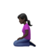 苹果系统里的跪着的女人：深色肤色emoji表情