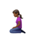 苹果系统里的跪着的女人：中黑肤色emoji表情