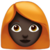 苹果系统里的女：肤色深，头发红emoji表情