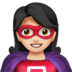 苹果系统里的女超人：浅肤色emoji表情