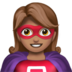 苹果系统里的女超人：中等肤色emoji表情