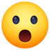 Facebook上的张开嘴(惊讶)的脸emoji表情