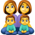 Facebook上的家庭：女人，女人，男孩，男孩emoji表情