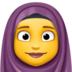 Facebook上的戴头巾的女人emoji表情