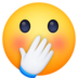 Facebook上的手捂嘴的脸emoji表情
