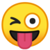 安卓系统里的伸舌头眨眼的脸emoji表情