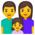 安卓系统里的家庭：男人，女人，女孩emoji表情