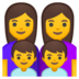 安卓系统里的家庭：女人，女人，男孩，男孩emoji表情