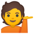安卓系统里的单手举起的人emoji表情