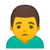 安卓系统里的男人皱眉emoji表情