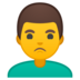 安卓系统里的男人撅嘴emoji表情