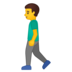 安卓系统里的行走的男人emoji表情