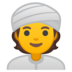 安卓系统里的戴头巾的人emoji表情