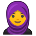 安卓系统里的戴头巾的女人emoji表情