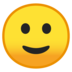 安卓系统里的略带微笑的脸emoji表情