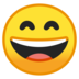 安卓系统里的微笑的脸和微笑的眼睛emoji表情
