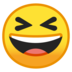 安卓系统里的咧嘴眯眼的脸emoji表情