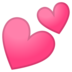 安卓系统里的两颗心emoji表情