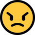 Windows系统里的愤怒瞪眼的脸emoji表情