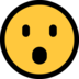 Windows系统里的张开嘴(惊讶)的脸emoji表情