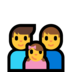 Windows系统里的家庭：男人，男人，女孩emoji表情