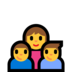 Windows系统里的家庭：女人，男孩，男孩emoji表情