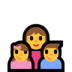 Windows系统里的家庭：女人，女孩，男孩emoji表情