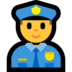 Windows系统里的男警官emoji表情