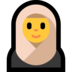 Windows系统里的戴头巾的女人emoji表情